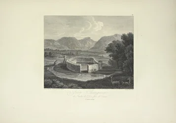 Ynca-Chungana, från Inkaträdgården nära Canar, tecknad av Gmelin, graverad av Morel, illustration från 