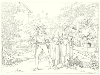Illustration till Schillers Lied von der Glocke, eller Klockans sång (gravyr)