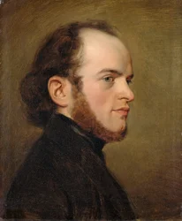 Porträtt av Adolph von Menzel 1815-1905, ca 1839.