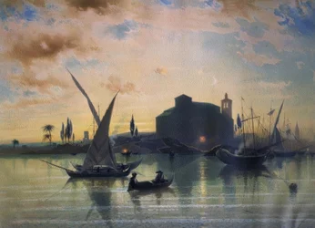 SPANIEN - UTSIKT ÖVER SEVILLA - EL GUADALQUIVIR - 1867