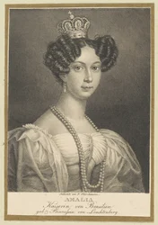 Amélie av Leuchtenberg 1812-1873, kejsarinna av Brasilien, 1830.