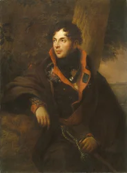Porträtt av greve Nikolay Mikhailovich Kamensky 1776-1811, 1810