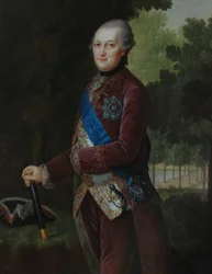 Porträtt av Peter von Biron 1724-1800, hertig av Kurland och Semigallia, 1781