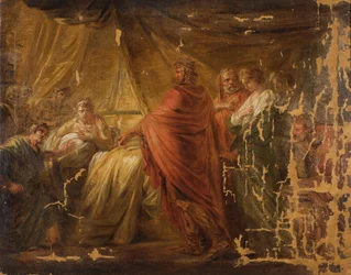 Agamemnon för Briseis tillbaka till Akilles tält