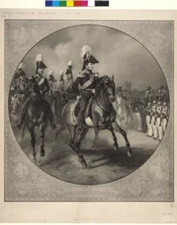 Ryttarporträtt Fredrik Wilhelm IV (litografi)