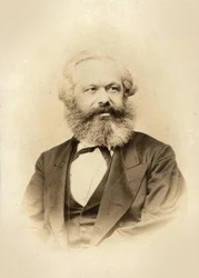 Porträtt av Karl Marx (1818-1883), av Wunder, Friedrich Karl (1815-1893). Albumin foto
