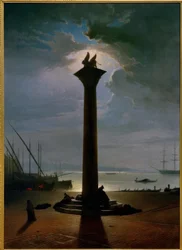 Markuspelaren i Venedig i månsken