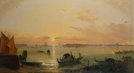 Venedig sett från Lido (olja)