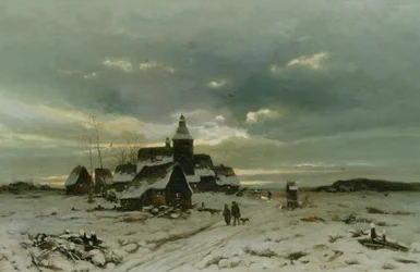 En by i snön