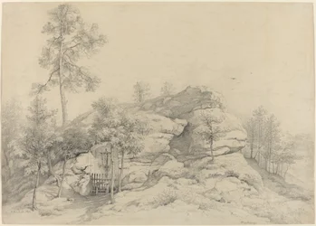 A Wayside Shrine huggen in i en Rocky Tor