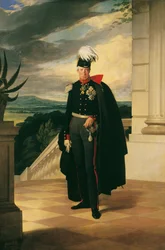 Kejsar Franz I av Österrike 1768-1835 i preussisk generaluniform, 1834.