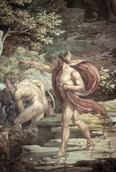 Flykten från den förblindade polyfemos grotta, scener från Odyssey