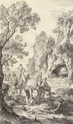 Odysseus hemkomst till Ithaka (gravyr)