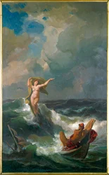 Ulysses och Leucothea (olja på duk)