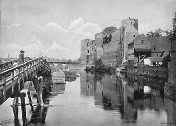 Newark Castle and Bridge, c1896
