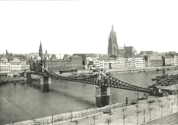 Utsikt från Sachsenhausen, Frankfurt, Tyskland, 1895.