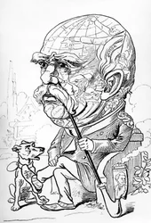 Karikatyr av Bismark publicerad i tidningen Nebelspalter 2 mars 1889 (gravyr)