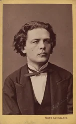 Porträtt av kompositören Anton Rubinstein 1829-1894, ca. 1870.
