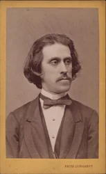 Porträtt av kompositören Josef Strauss 1827-1870, ca. 1868.