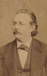 Porträtt av organisten och kompositören Edmund Kretschmer 1830-1908, ca. 1880.