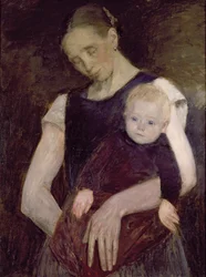 Bondekvinna och barn från Moor