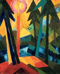Skog (med sol); Wald (mit Sonne)