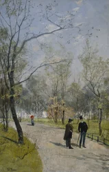 Från den kungliga trädgården (olja på duk)