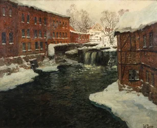 Kvarnscen, ca 1885-90 (olja på duk)