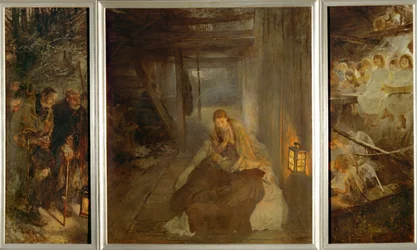Den heliga natten. Den heliga natten. Triptyk, vänster