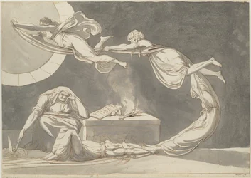 Besvärsscen med en häxa vid altaret, 1779.