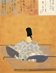 Porträtt av kejsar Go-Toba, tillskriven Fujiwara no Nobuzane (1176 eller ca 1177-1265), Japan, japansk civilisation