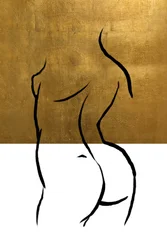 Minimalistisk guld-nude