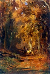 Skog på hösten cirka 1870 (målning)