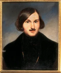 Porträtt av Nikolai Vasilievich Gogol, tidigt 1840-tal (olja på duk)