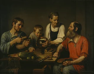 Bondfamilj före middagen, 1824