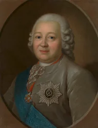Porträtt av generalgreve Nikita Ivanovich Panin 1718-1783, 1770-talet.