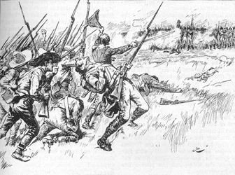 Divisionen under Alvarado korsade den låga marken, 1902