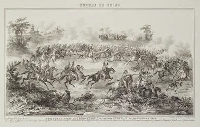 Slaget vid Chang-Kia-Onang, före Tong-Cheou, 18 september 1860, från Kriget i Kina, 1862