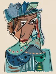 Elegant abstrakt kvinna