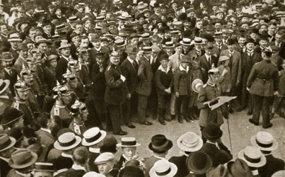 Kaisers krigsproklamation läses upp, Berlin, Tyskland, 4 augusti 1914