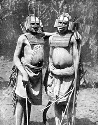 Två häxdoktorer, Tanganyika, Tanzania, Afrika, 1936.