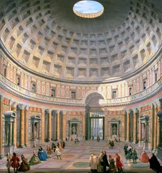 Interiör av Pantheon, Rom