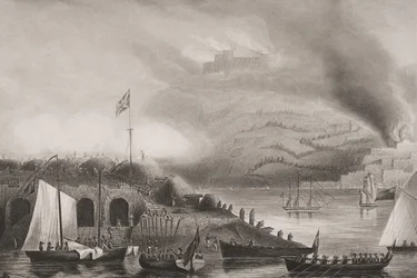 Stormen av San Sebastian, 31 augusti 1813, illustration från 
