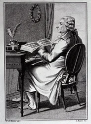 Porträtt av Antonio Sacchini teckning