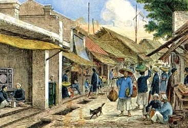 Hantverkare i en annamitisk by, ca 1900 (illustration)