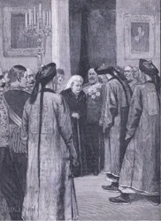 Besök av Li Hung-Chang hos drottningen i Osborne, illustration från Cassells History of England, 1900-talet