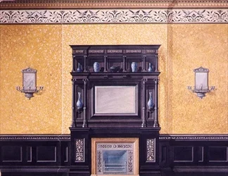 Design för den främre salongen, No.1 Grosvenor Crescent, London, ca 1850
