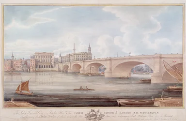London Bridge new, London, c1835