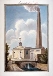 New London Waterworks, Vauxhall, Lambeth, London, 1825
