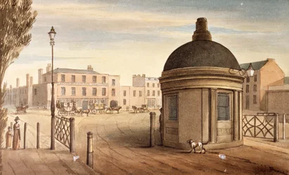 Turnpike på New Kent Road, Southwark, London, 1825